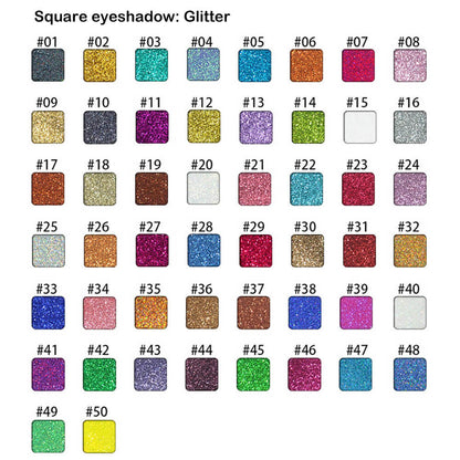25 color DIY eyeshadow palette square color 22mm high pigmented waterproof