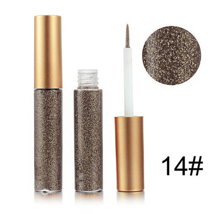 16 color liquid eyeliner glitter waterproof long lasting private label