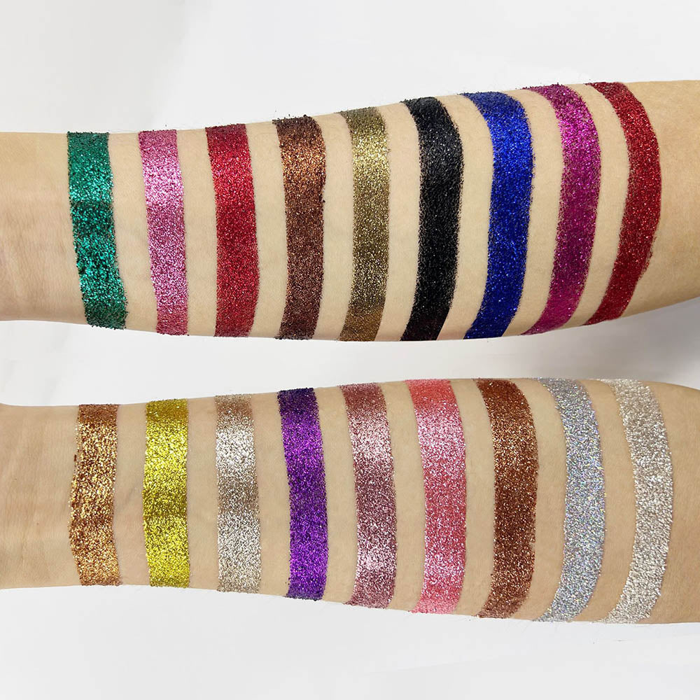 18 Color Glitter Eyeshadow Palette Shinning High Pigmented Waterproof Vegan