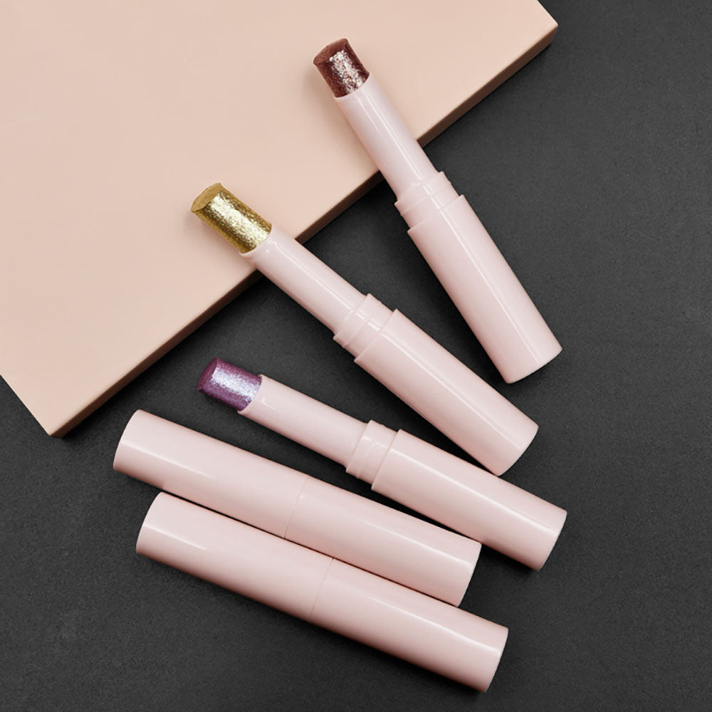 6-Color Jelly Eyeshadow Stick Pearlescent High Pigment Highlighter Stick Vegan