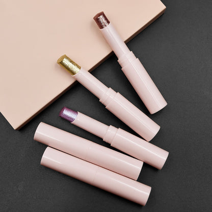 6-Color Jelly Eyeshadow Stick Pearlescent High Pigment Highlighter Stick Vegan