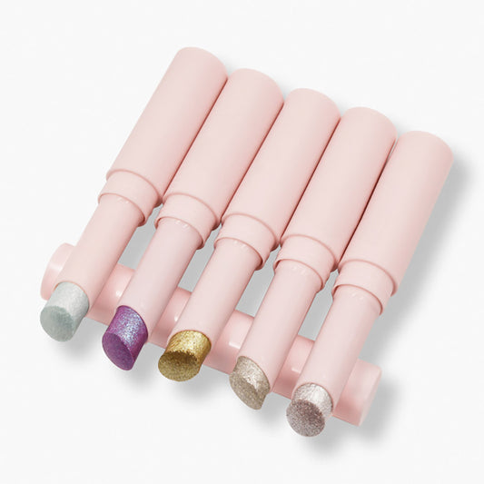 6-Color Jelly Eyeshadow Stick Pearlescent High Pigment Highlighter Stick Vegan