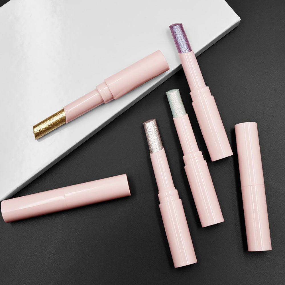 6-Color Jelly Eyeshadow Stick Pearlescent High Pigment Highlighter Stick Vegan