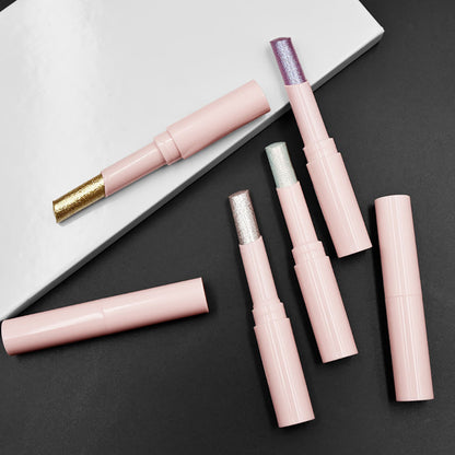 6-Color Jelly Eyeshadow Stick Pearlescent High Pigment Highlighter Stick Vegan