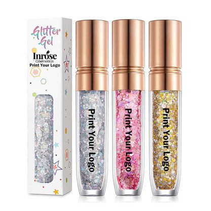 34 color eyeshadow gel glitter gel mermaid flash gelatin no glue required