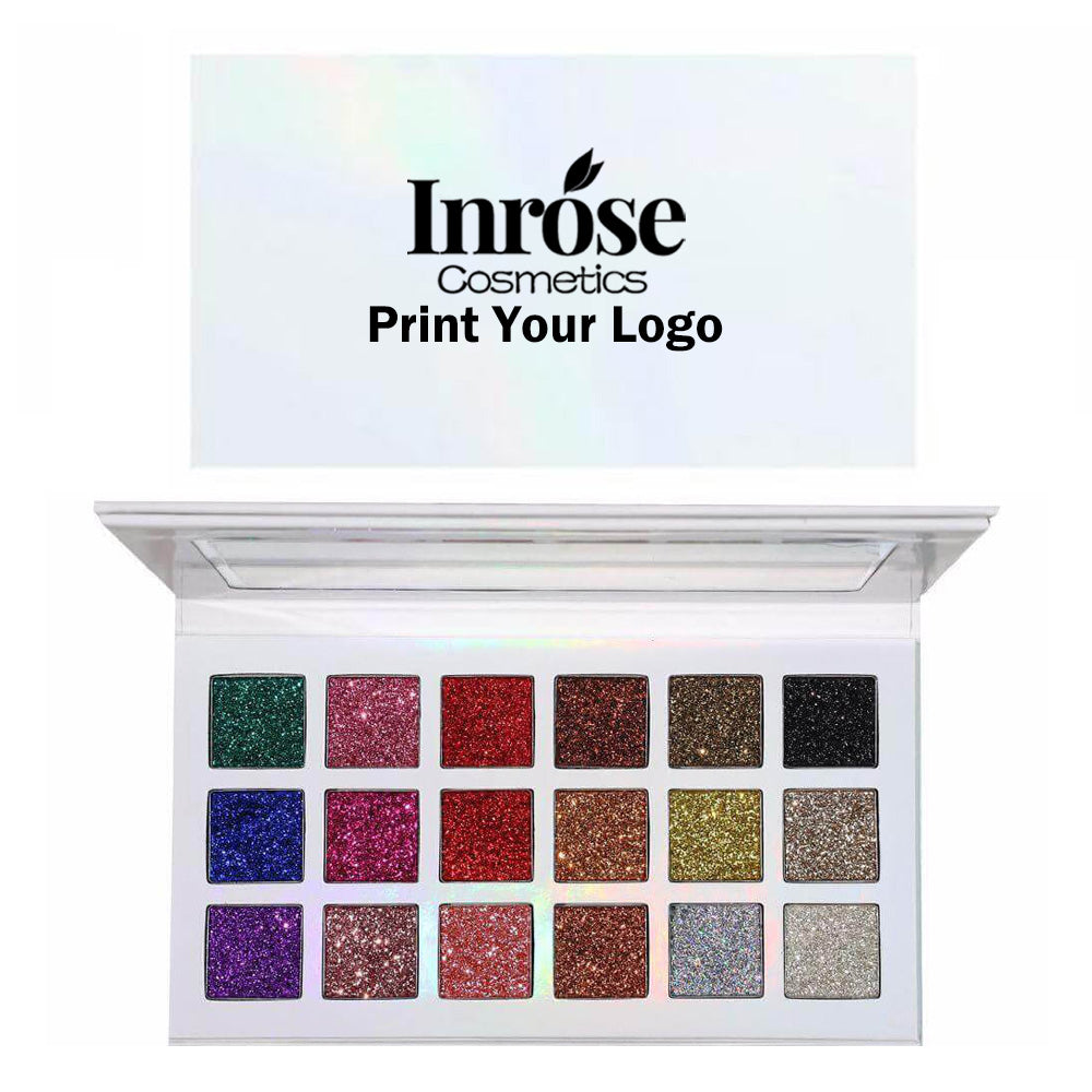 18 color glitter eyeshadow palette shinning high pigmented