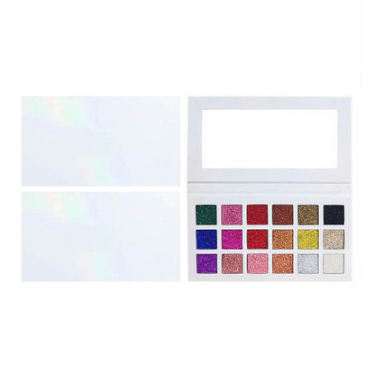 18 Color Glitter Eyeshadow Palette Shinning High Pigmented Waterproof Vegan