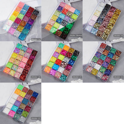 24 color glitter gel highlight powder face body mermaid sequin adhesive-free