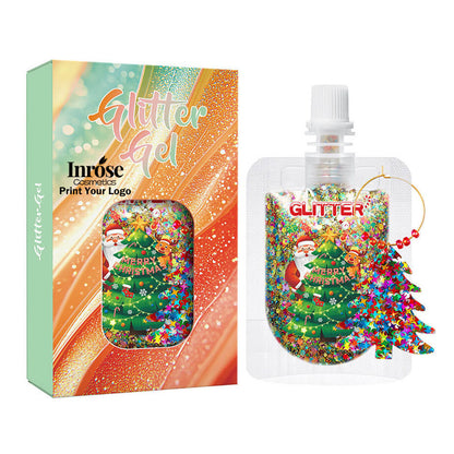10 color glitter gel Christmas series sequin body face decoration shimmer gel