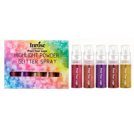 26 Color Highlight Powder Glitter Spray For Body Face Hair Nail Art High Gloss