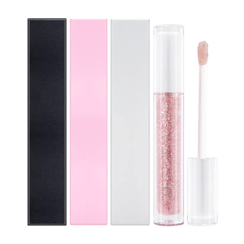 Glitter pink lip gloss pearlescent lipgloss high pigment private label