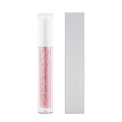 Glitter pink lip gloss pearlescent lipgloss high pigment private label