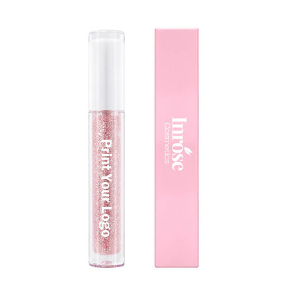 Glitter pink lip gloss pearlescent lipgloss high pigment private label