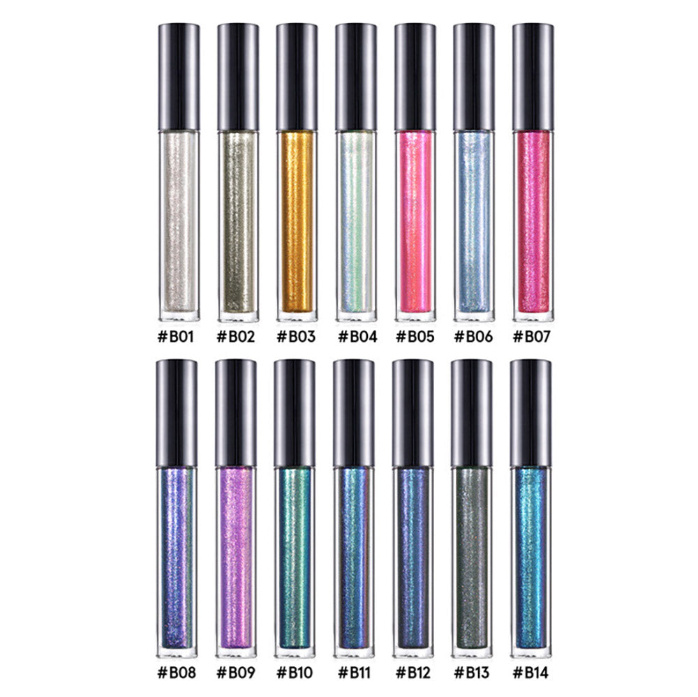 14-Color Chameleon Mascara Lengthen Waterproof Glitter Eyelash Long-Lasting
