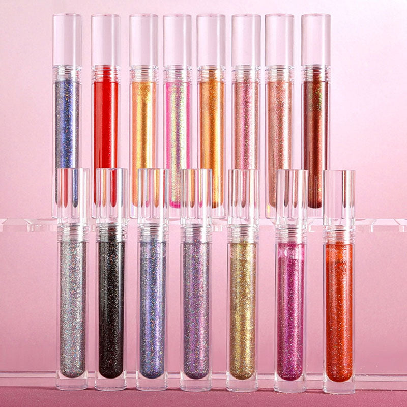 15 Color Metallic Lipgloss Glitter Shiny Lip Color Waterproof Long Lasting