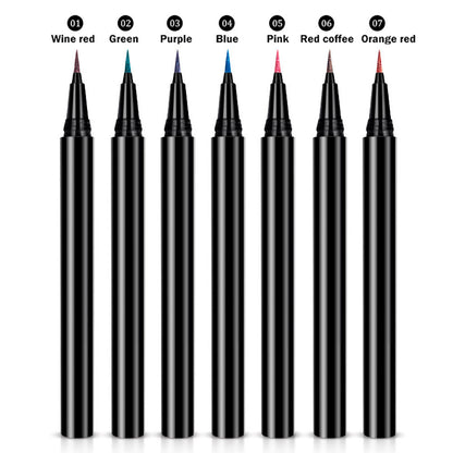 7-Color Pearlescent Liquid Eyeliner Pencil Waterproof Long-Lasting Private Label