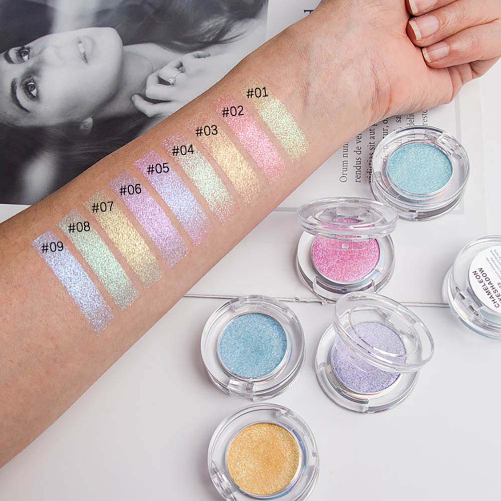 9-Color Chameleon Eyeshadow Powder High Pigment Metallic Eye Color Vegan