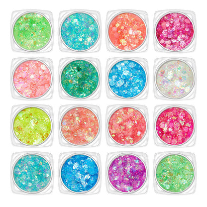 12 color eyeshadow & body glitter gel luminous flash gel makeup vegan