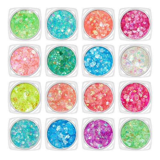 12 color eyeshadow & body glitter gel luminous flash gel makeup vegan