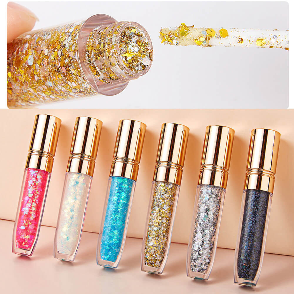 34 color eyeshadow gel glitter gel mermaid flash gelatin no glue required