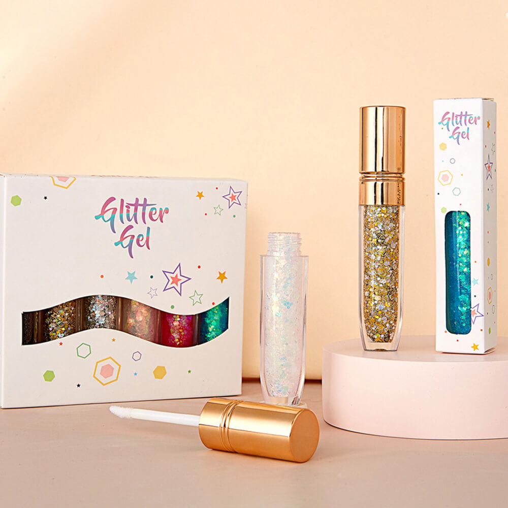6 pcs/set eyeshadow gel glitter gel mermaid flash gelatin no glue required