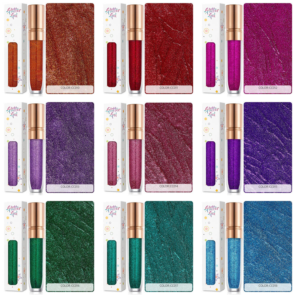 34 color eyeshadow gel glitter gel mermaid flash gelatin no glue required