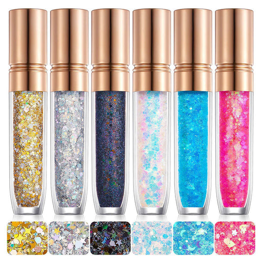 34 color eyeshadow gel glitter gel mermaid flash gelatin no glue required