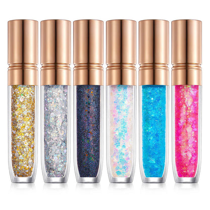 6 pcs/set eyeshadow gel glitter gel mermaid flash gelatin no glue required