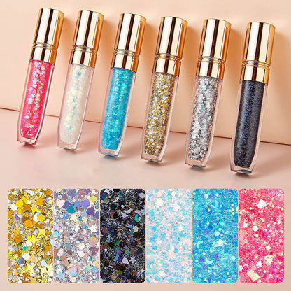 6 pcs/set eyeshadow gel glitter gel mermaid flash gelatin no glue required