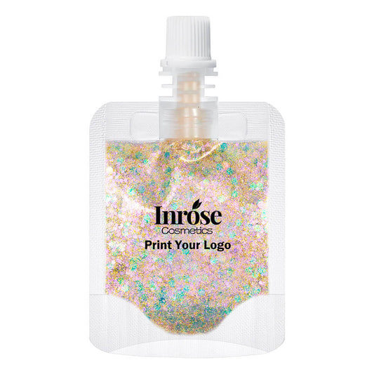 17 color mermaid glitter gel face body eyeshadow patches (with storage bag)