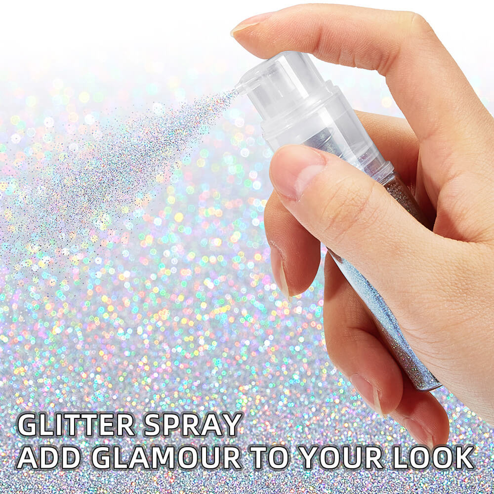 26 color highlight powder glitter spray for body face hair nail art high gloss