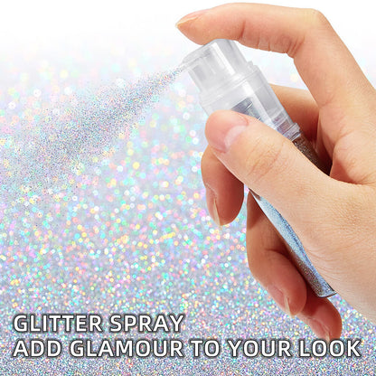 26 color highlight powder glitter spray for body face hair nail art high gloss
