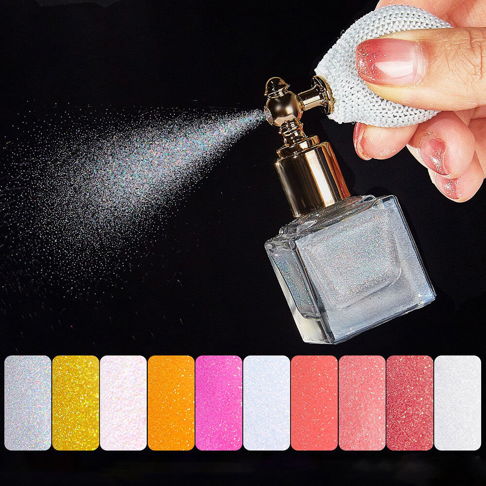 26 color highlighter powder glitter spray for face body hair (1 bottle of spray + 1 refill)