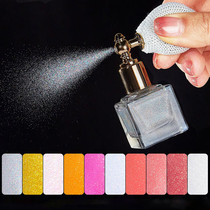 26 color highlighter powder glitter spray for face body hair (1 bottle of spray + 1 refill)