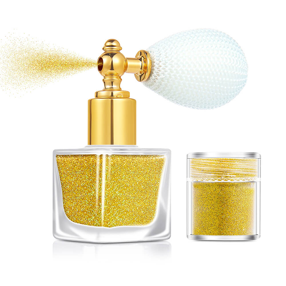 26 color highlighter powder glitter spray for face body hair (1 bottle of spray + 1 refill)