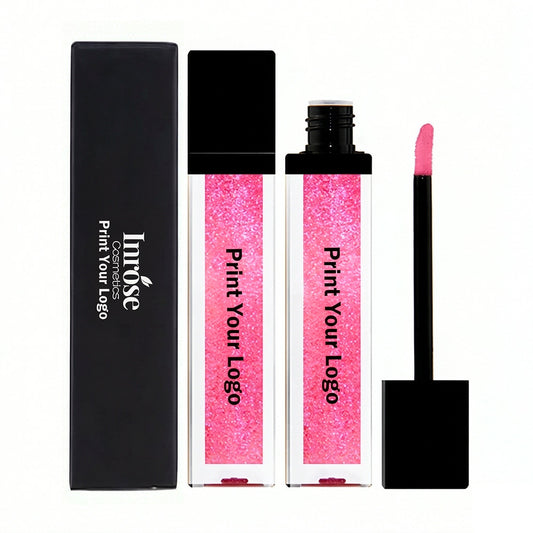 12 Color Glitter Lip Gloss Shimmer Lip Glaze Long Lasting High Pigmented Vegan