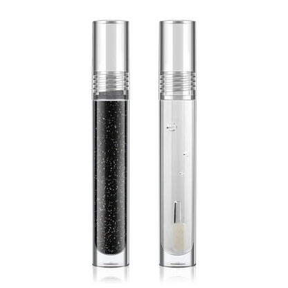 2 color lipgloss glitter black clear lip gloss lip glaze colorful shiny