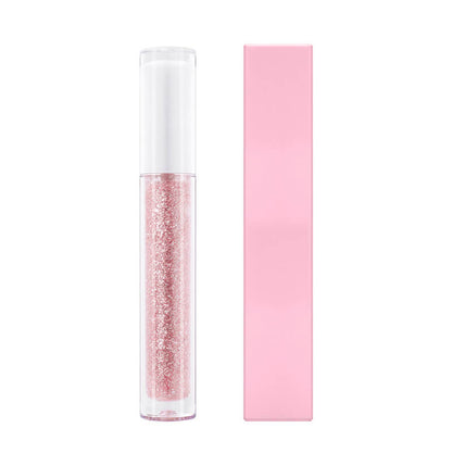Glitter pink lip gloss pearlescent lipgloss high pigment private label