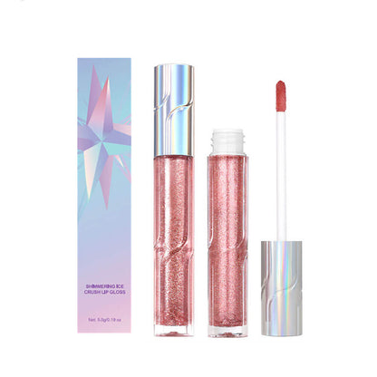 8 color glitter lip gloss shimmer lip glaze natural high pigmented moisturizing