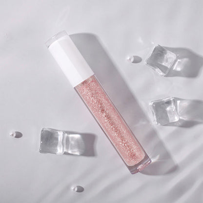 Glitter pink lip gloss pearlescent lipgloss high pigment private label