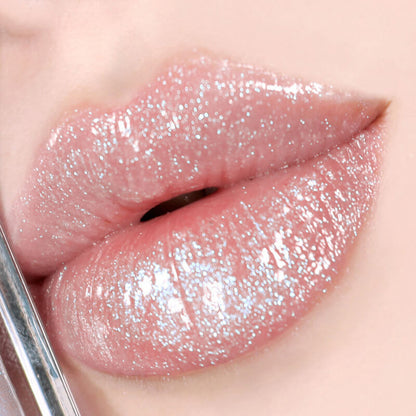 Glitter pink lip gloss pearlescent lipgloss high pigment private label