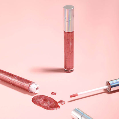 8 color glitter lip gloss shimmer lip glaze natural high pigmented moisturizing