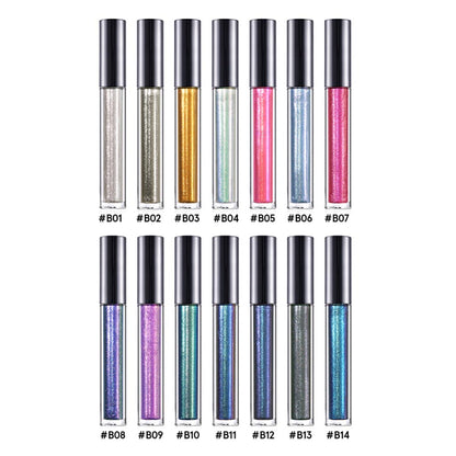 14-Color Chameleon Mascara Lengthening Waterproof Shimmer Long-Lasting