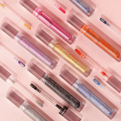 15 color metallic lipgloss glitter shiny waterproof long lasting