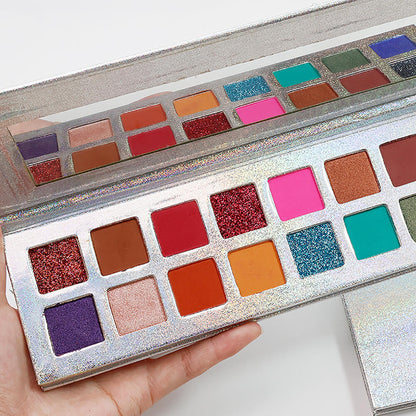 16 color eyeshadow palette pearl glitter shiny electroplating palette