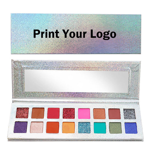 16 color eyeshadow palette pearl glitter shiny electroplating palette
