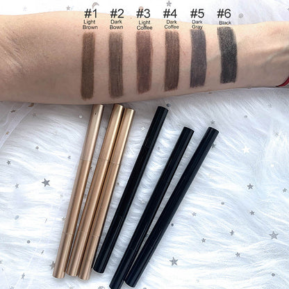 6 Color Eyebrow Pencil Waterproof High Pigmented Natural Gold Private Label