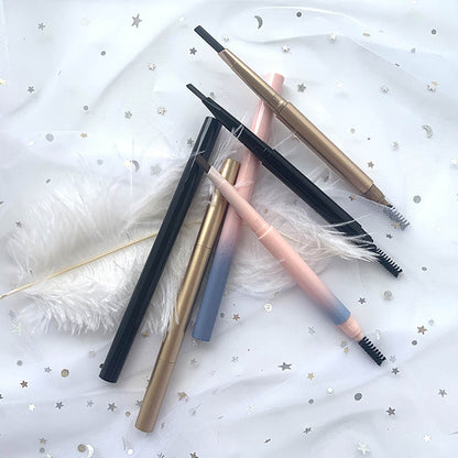 6 Color Eyebrow Pencil Waterproof High Pigmented Natural Gold Private Label