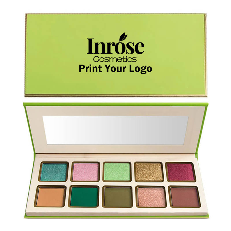 10 color eyeshadow palette green high pigmented long lasting