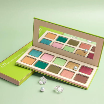 10 color eyeshadow palette green high pigmented long lasting